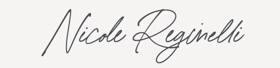 Signature of Nicole Reginelli- author of 'I believe you will come like the rain,my soul longs for you'